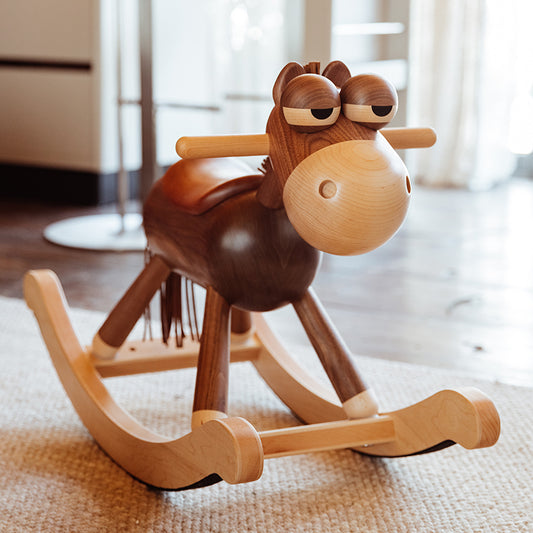 Classic Wooden Rocking Horse